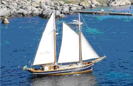 Sailboat is 26 meters, maximum of 60 passengers.